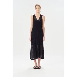 Maria Cher Zarate Jana Midi Dress in Navy S